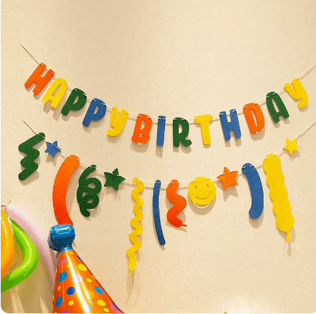 Happy Birthday Pull Flag Party Supplies Decoration Photo Props Scene Layout - Mubimart