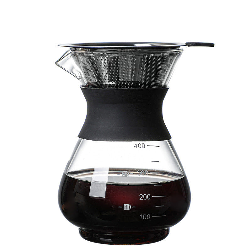 Heat-resistant glass hand coffee maker - Mubimart - Coffee maker 