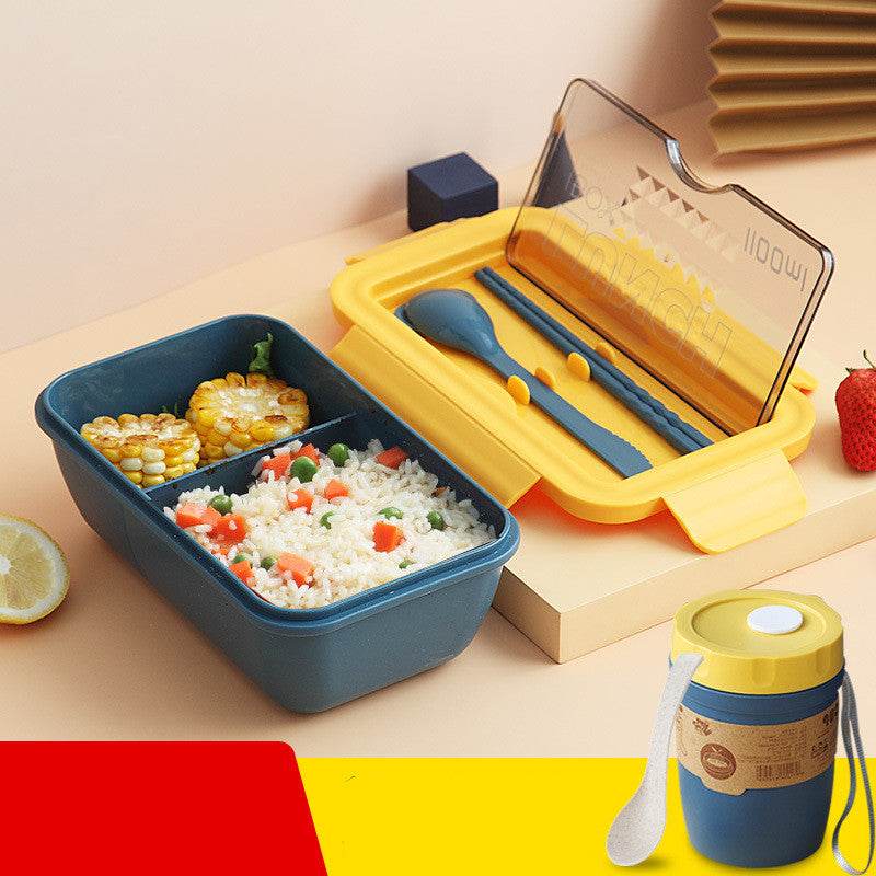 Heated Partitioned Bento Box Student Japanese Lunch Box - Mubimart