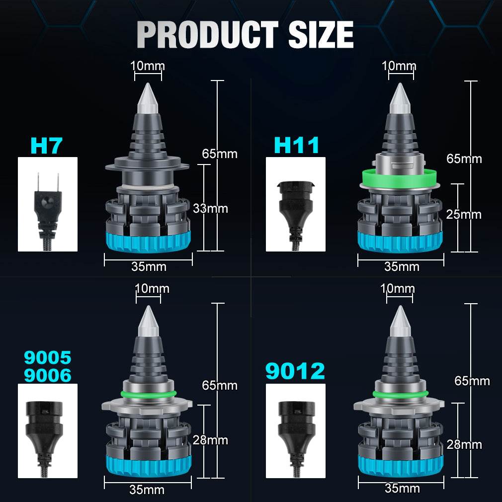 High-power Modified Headlights Highlight Front Car Bulbs - Mubimart