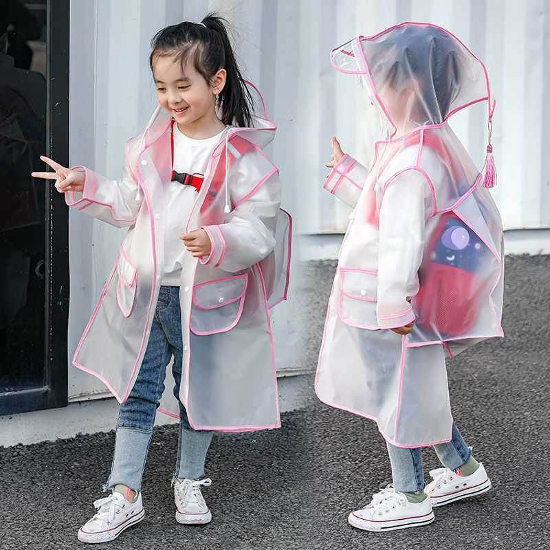 Hiking Poncho Kids Fashion Transparent Raincoat - Mubimart