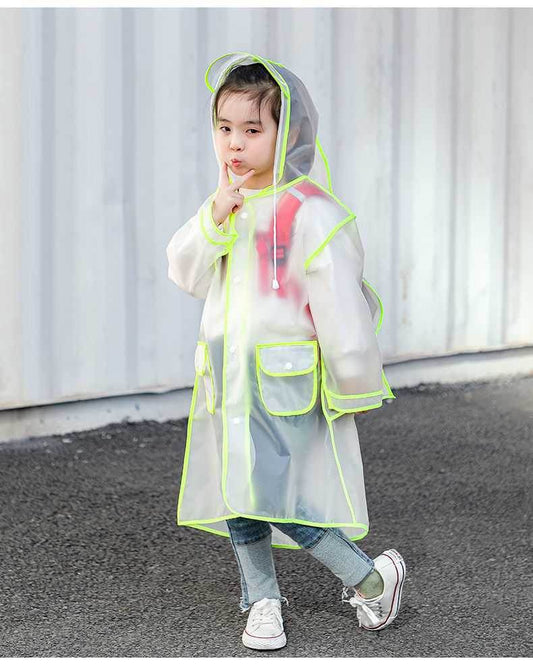 Hiking Poncho Kids Fashion Transparent Raincoat - Mubimart