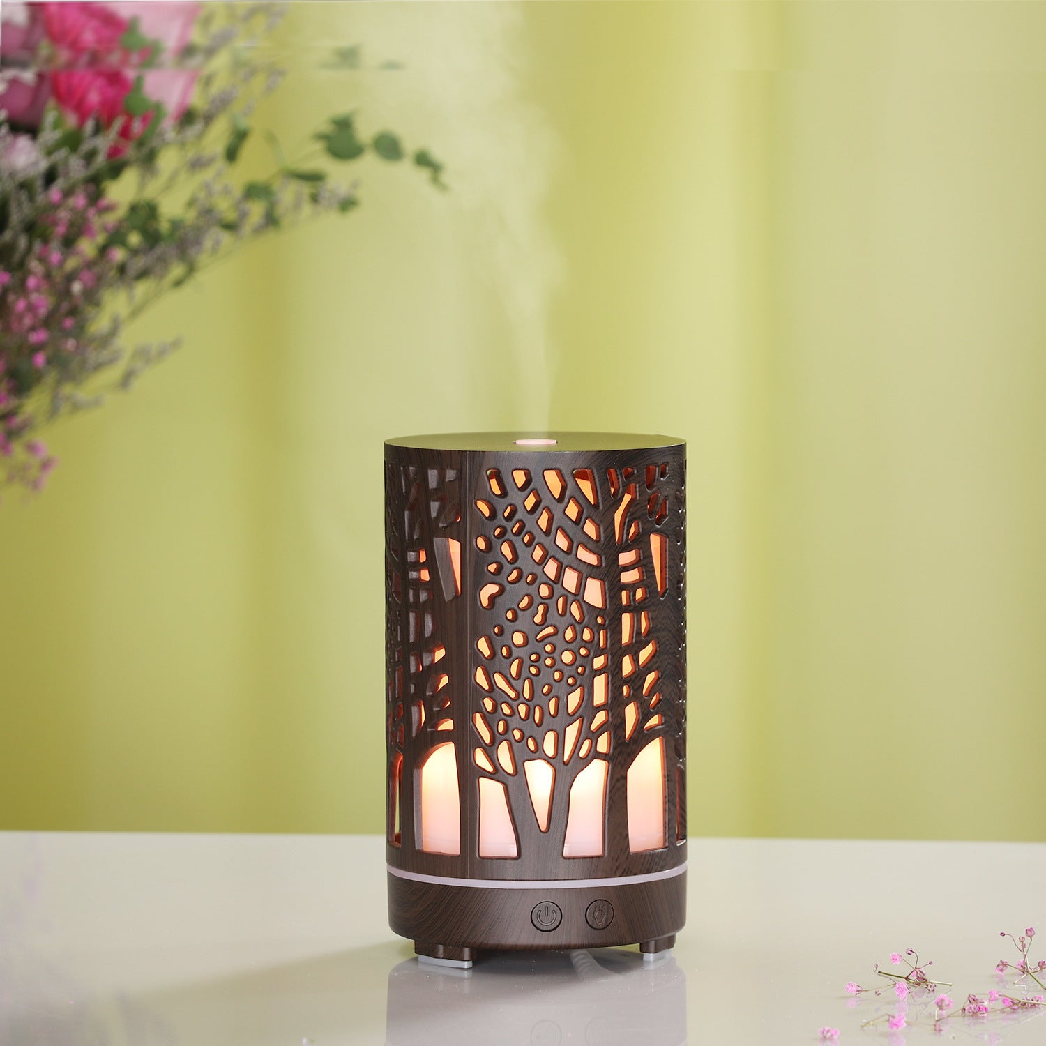 Hollow Aroma Diffuser Ultrasonic Atomizer Household Humidifier - Mubimart -  