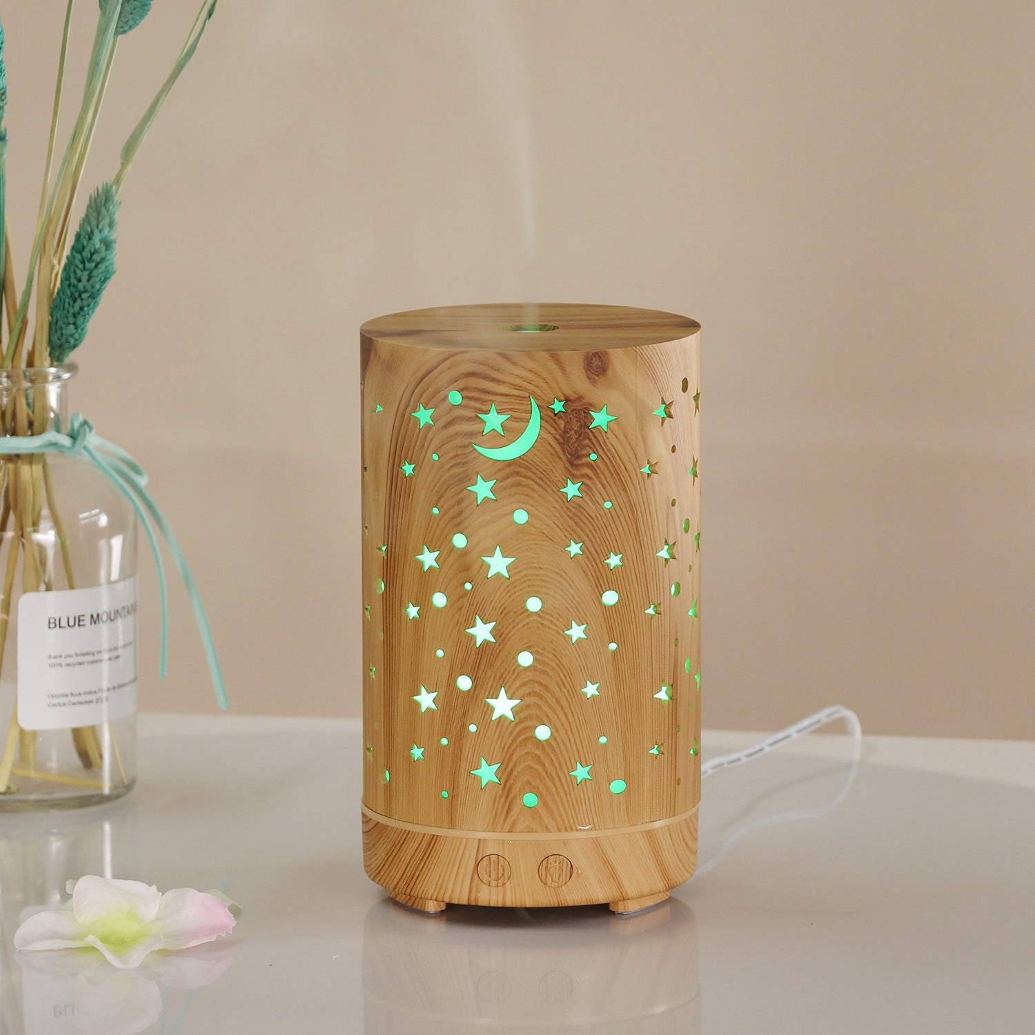 Hollow Aroma Diffuser Ultrasonic Atomizer Household Humidifier - Mubimart -  