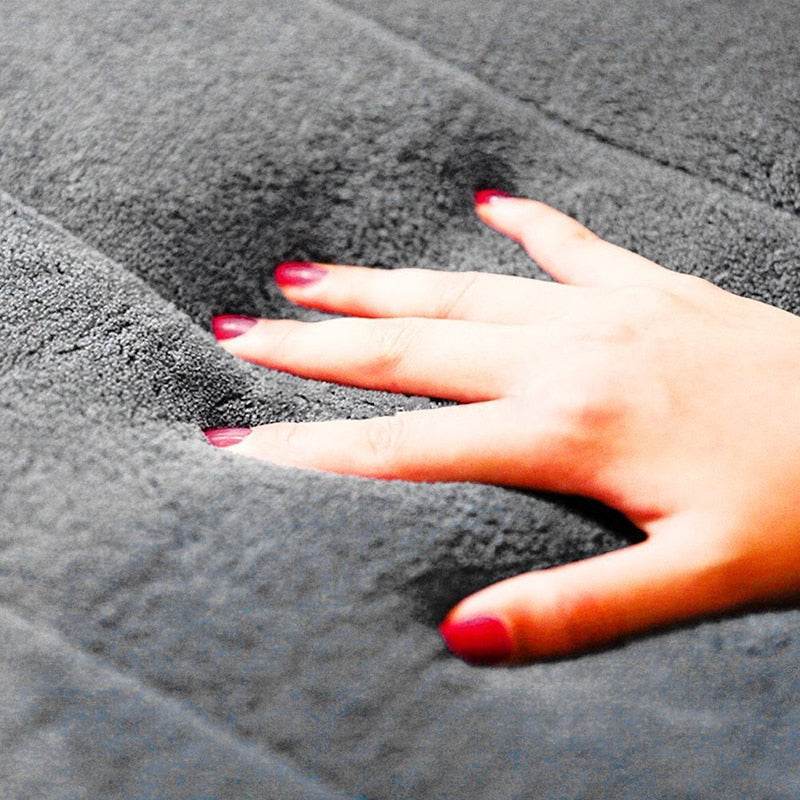 Home Bath Mat Coral Fleece Bathroom Carpet Water Absorption Non-slip Memory Foam Absorbent Washable Rug Toilet Floor Mat - Mubimart