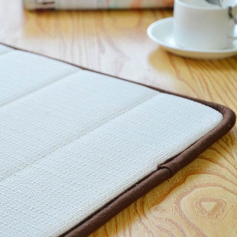 Home Bath Mat Coral Fleece Bathroom Carpet Water Absorption Non-slip Memory Foam Absorbent Washable Rug Toilet Floor Mat - Mubimart