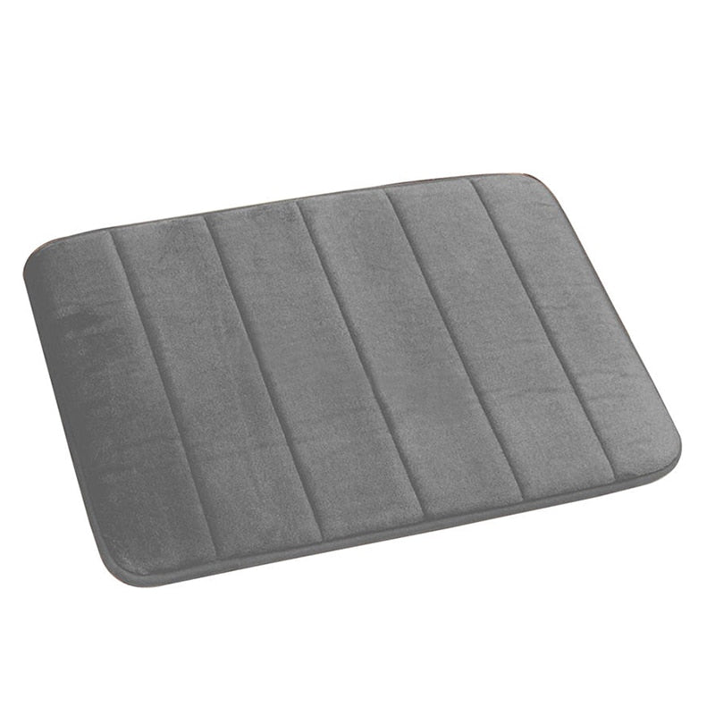 Home Bath Mat Coral Fleece Bathroom Carpet Water Absorption Non-slip Memory Foam Absorbent Washable Rug Toilet Floor Mat - Mubimart -  