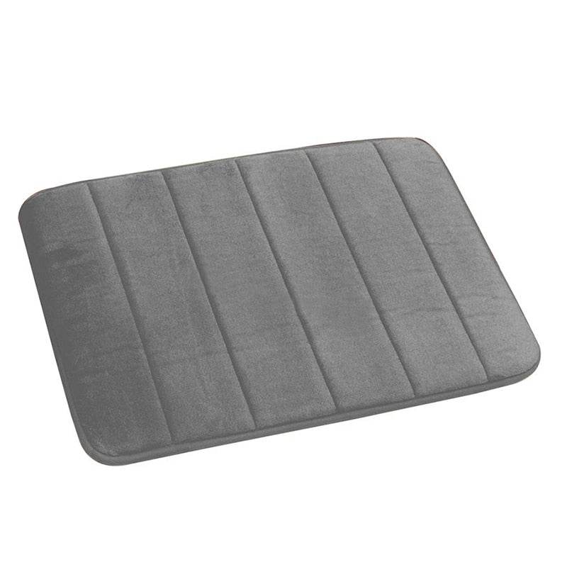 Home Bath Mat Coral Fleece Bathroom Carpet Water Absorption Non-slip Memory Foam Absorbent Washable Rug Toilet Floor Mat - Mubimart