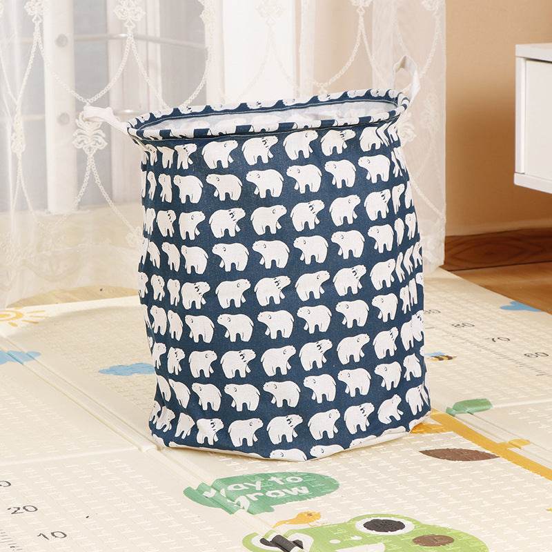 Home Fabric Folding Storage Dirty Laundry Basket - Mubimart