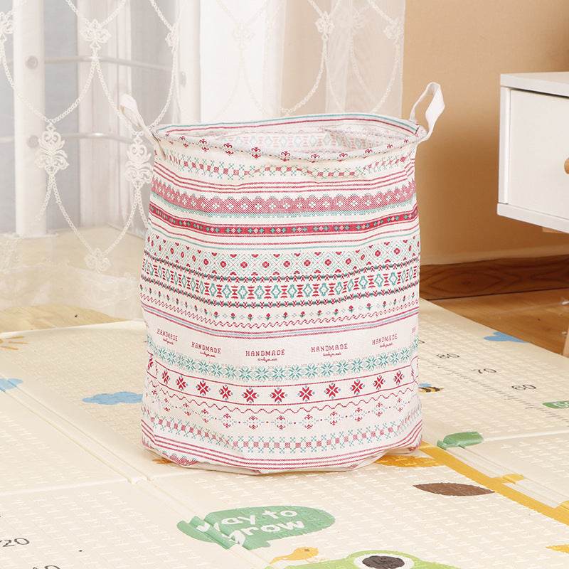 Home Fabric Folding Storage Dirty Laundry Basket - Mubimart