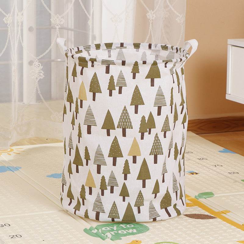 Home Fabric Folding Storage Dirty Laundry Basket - Mubimart