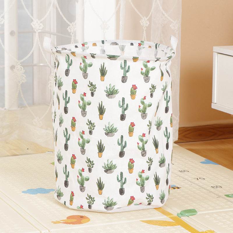 Home Fabric Folding Storage Dirty Laundry Basket - Mubimart
