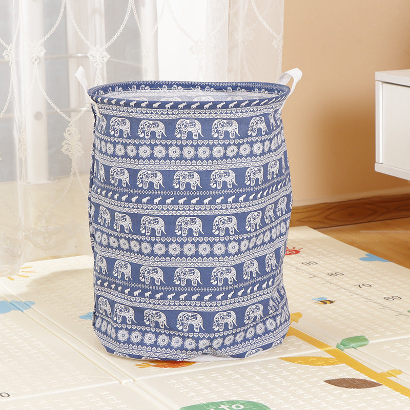 Home Fabric Folding Storage Dirty Laundry Basket - Mubimart -  