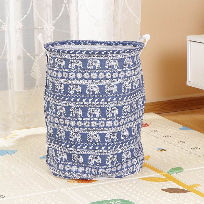 Home Fabric Folding Storage Dirty Laundry Basket - Mubimart