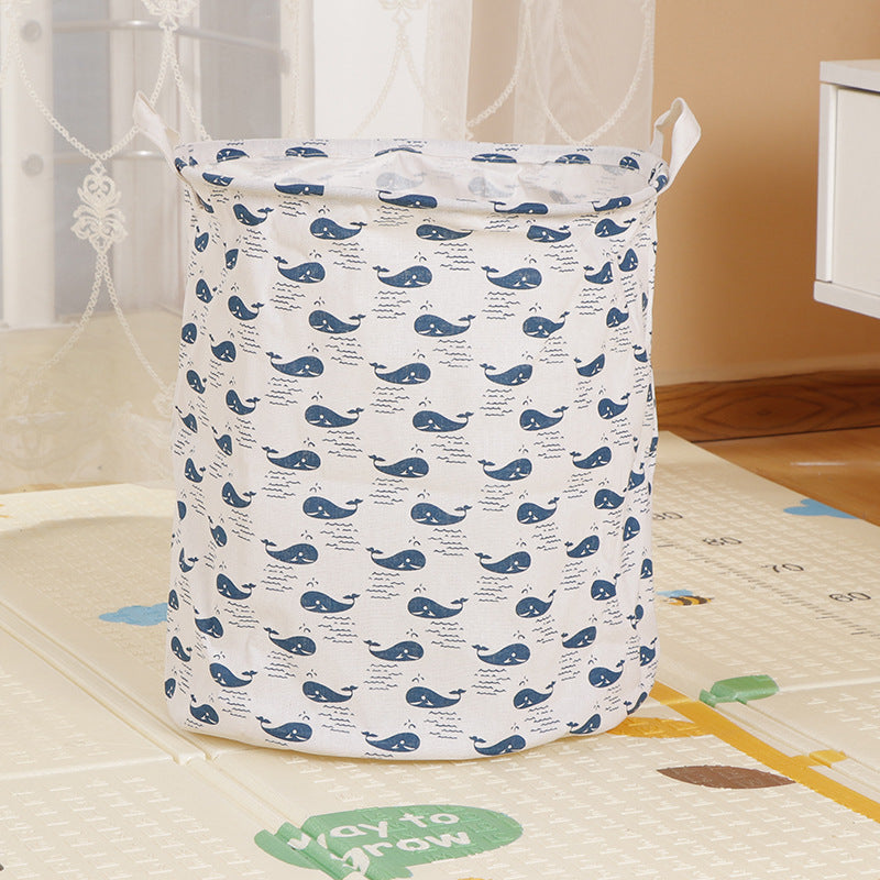 Home Fabric Folding Storage Dirty Laundry Basket - Mubimart -  