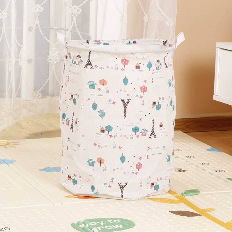 Home Fabric Folding Storage Dirty Laundry Basket - Mubimart -  