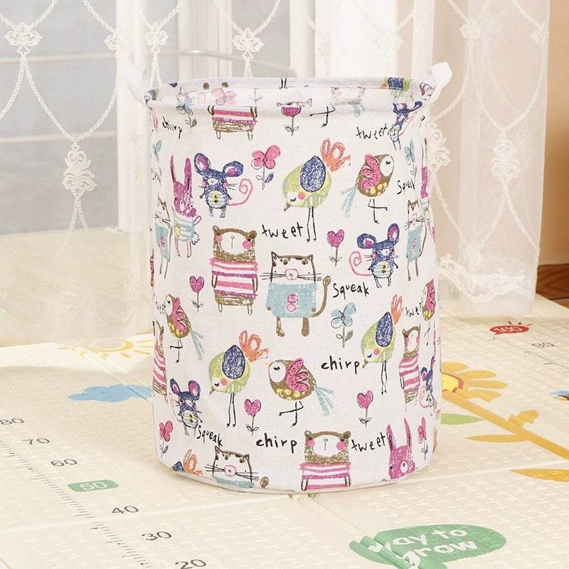 Home Fabric Folding Storage Dirty Laundry Basket - Mubimart