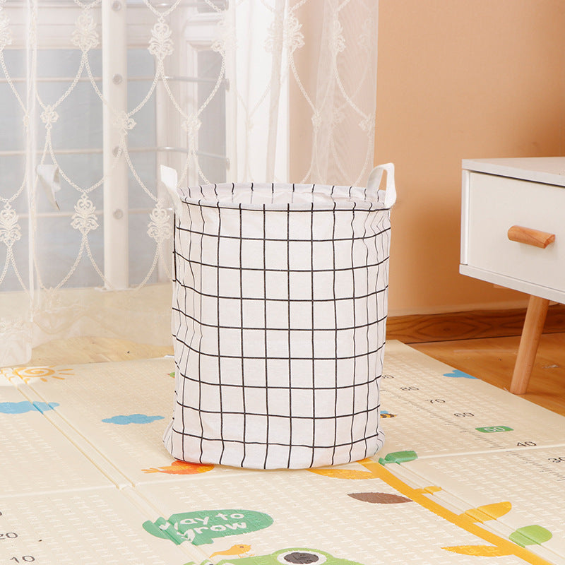 Home Fabric Folding Storage Dirty Laundry Basket - Mubimart -  