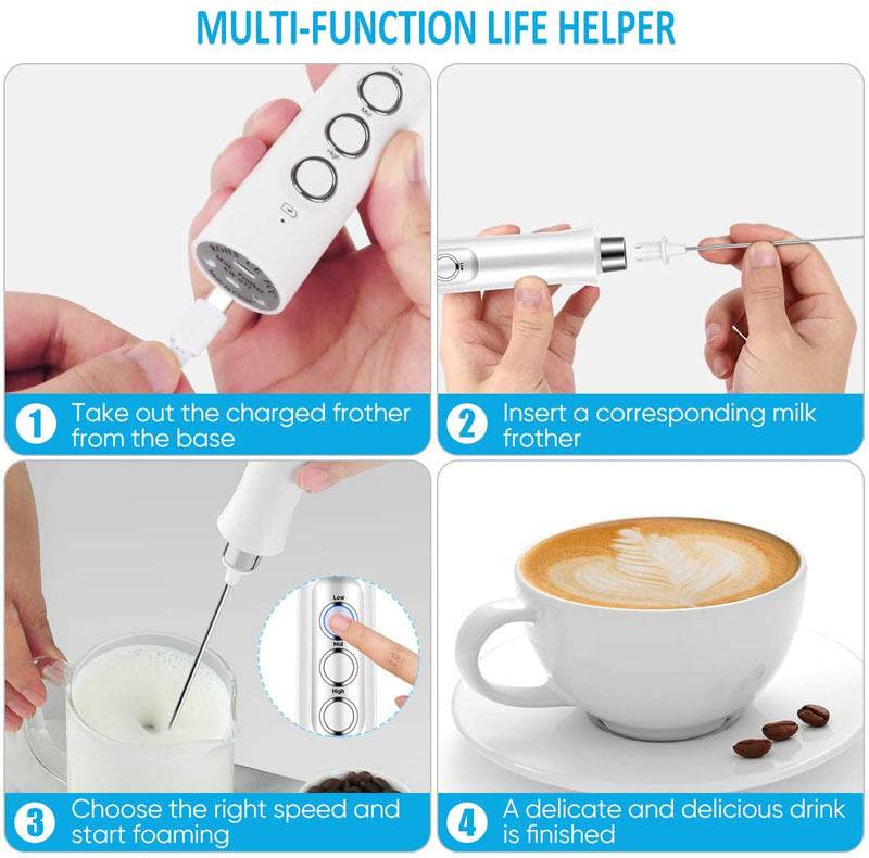 Home Fashion Milk Blender Handheld Whisk - Mubimart