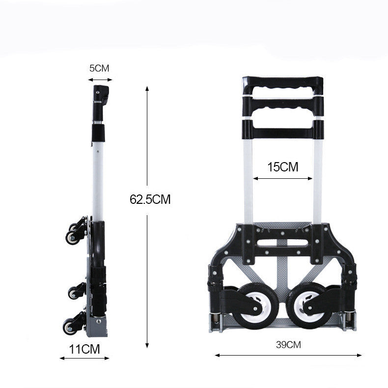 Home Fashion Portable Folding Trolley Tool Cart - Mubimart -  