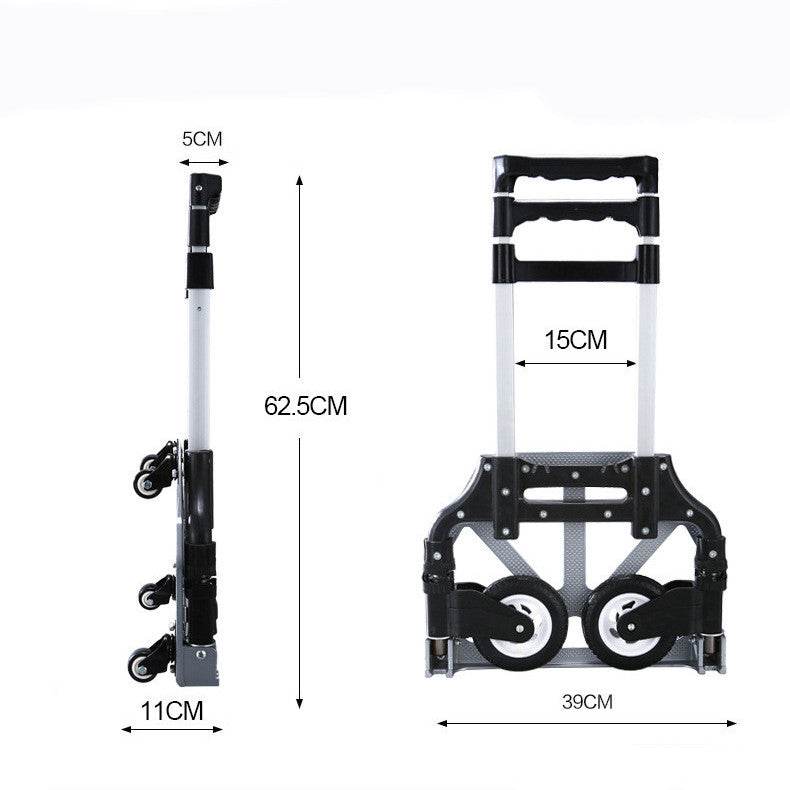 Home Fashion Portable Folding Trolley Tool Cart - Mubimart