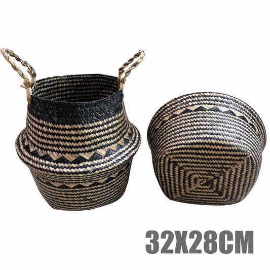 Home Furnishing Flower Baskets Straw Woven Gardening Straw Flower Baskets - Mubimart