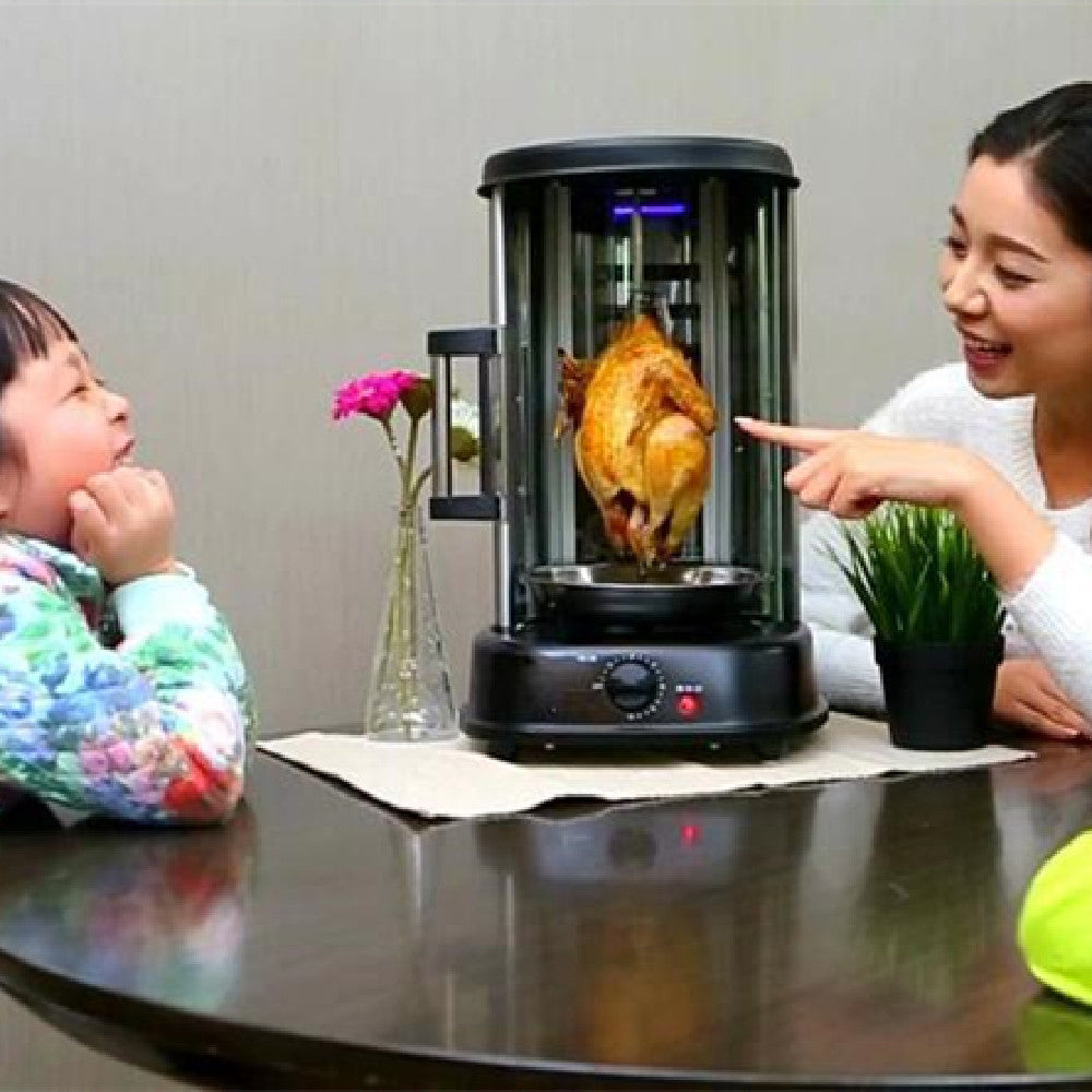 Home Grill Electric Rotisserie Indoor Chicken SmokelessHome Skewer Stove - Mubimart - Indoor grills 