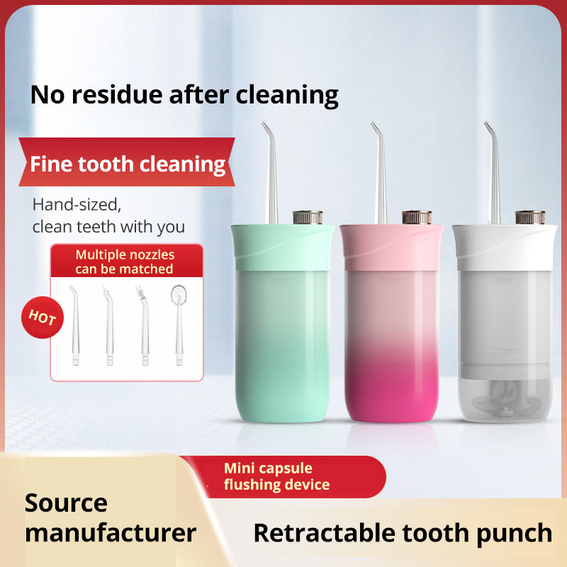 Home Oral Irrigator Dental Portable Water Flosser Tips USB Rechargeable 200 ML Water Tank Flosser Irrigator For Cleaning Teeth - Mubimart -  