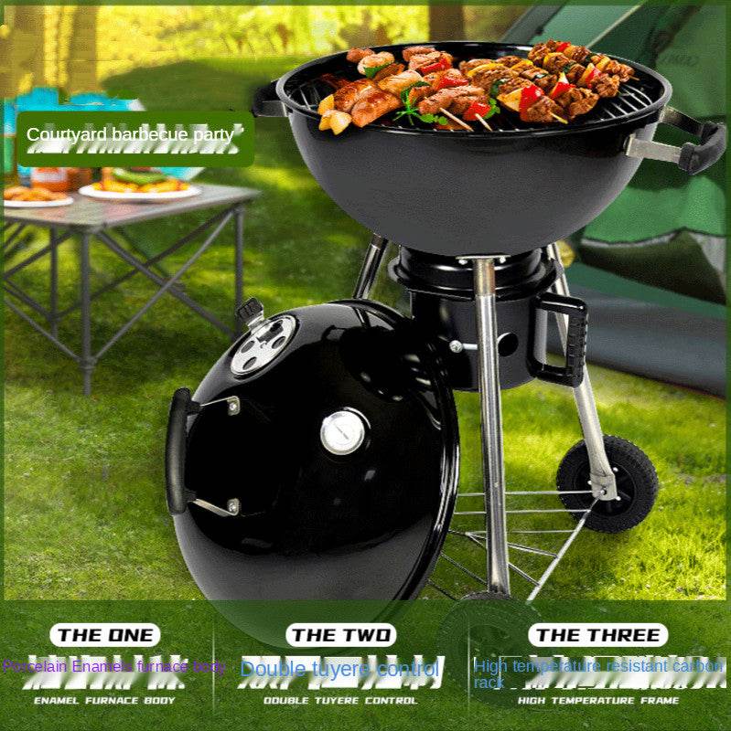 Home Outdoor BBQ Grill Portable Grill 3.5 Inch Charcoal Grill Heat Resistant Pressure Resistant Grill - Mubimart