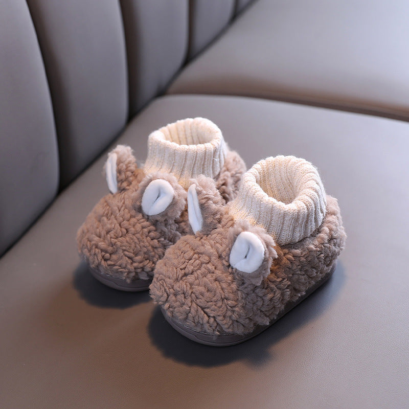 Home Slippers Winter Cotton Warm Slippers - Mubimart -  