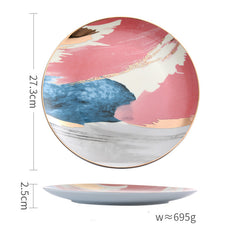 Home Steak Plate Salad Plate Colorful Cloud Plate - Mubimart -  