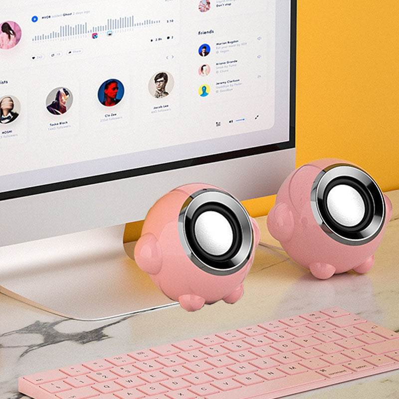 Home Wired Cute Multimedia Usb Subwoofer Mini Speakers - Mubimart