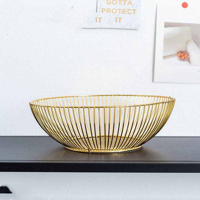 Home living room wrought iron fruit basket - Mubimart