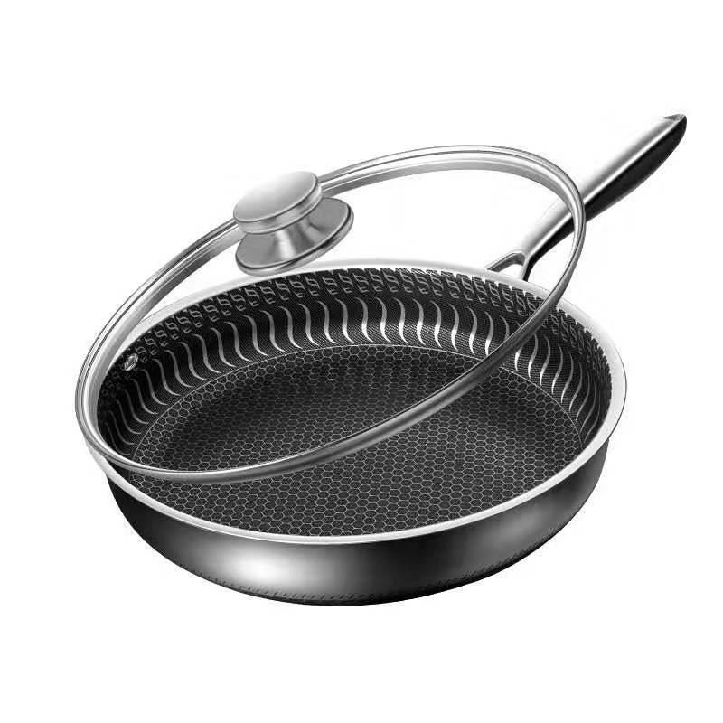 Honeycomb Steak Pan Smoke-free Pan - Mubimart - Frying Pans & Skillets 