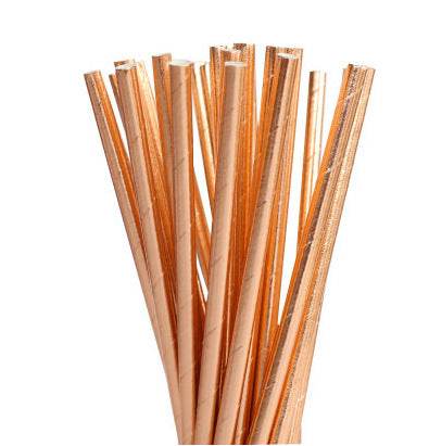 Hot Rose Gold Hexagonal Striped Paper Plate Paper Cup - Mubimart