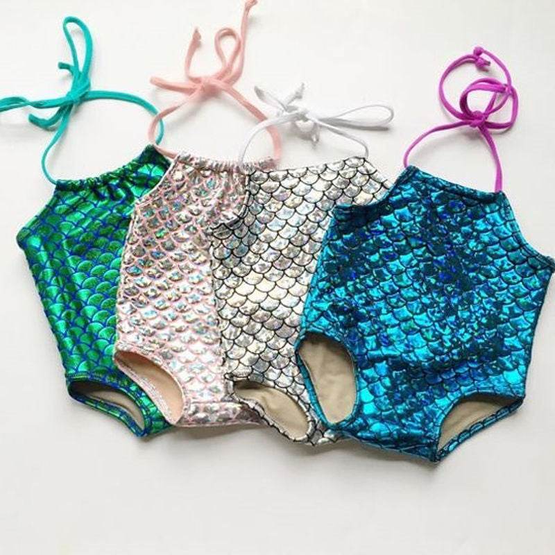 Hot Selling Mermaid One Piece Swimsuit Baby Girl Bikini New - Mubimart