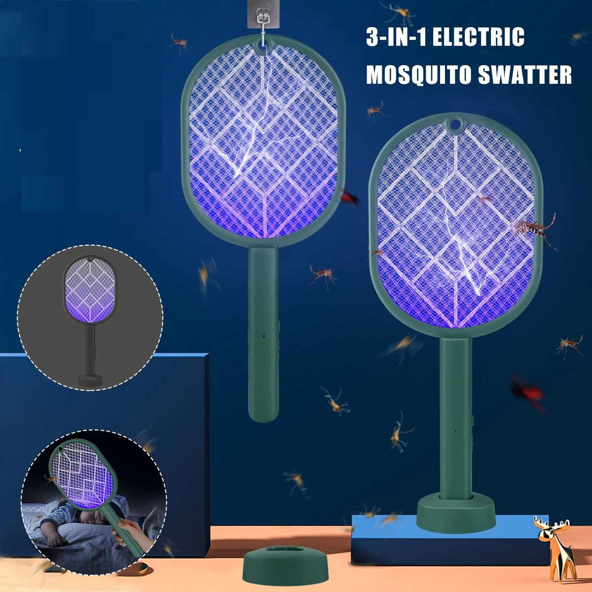 Household 2-in-1 Electric Mosquito Swatter Violet Mosquito Killer Lamp - Mubimart - Fly Swatter 