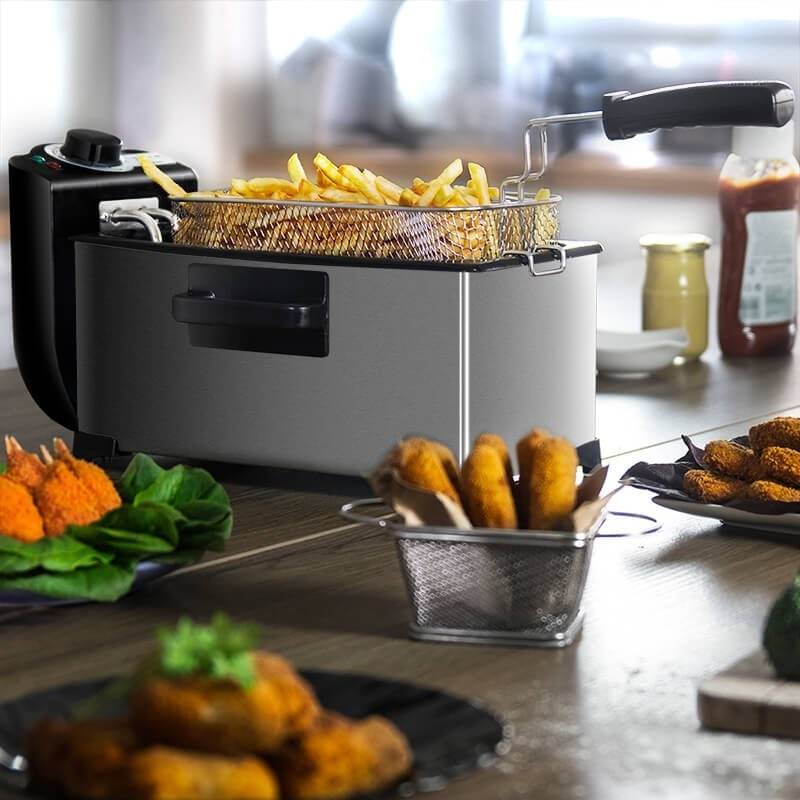 Household 3L French Fries Electromechanical Fryer - Mubimart