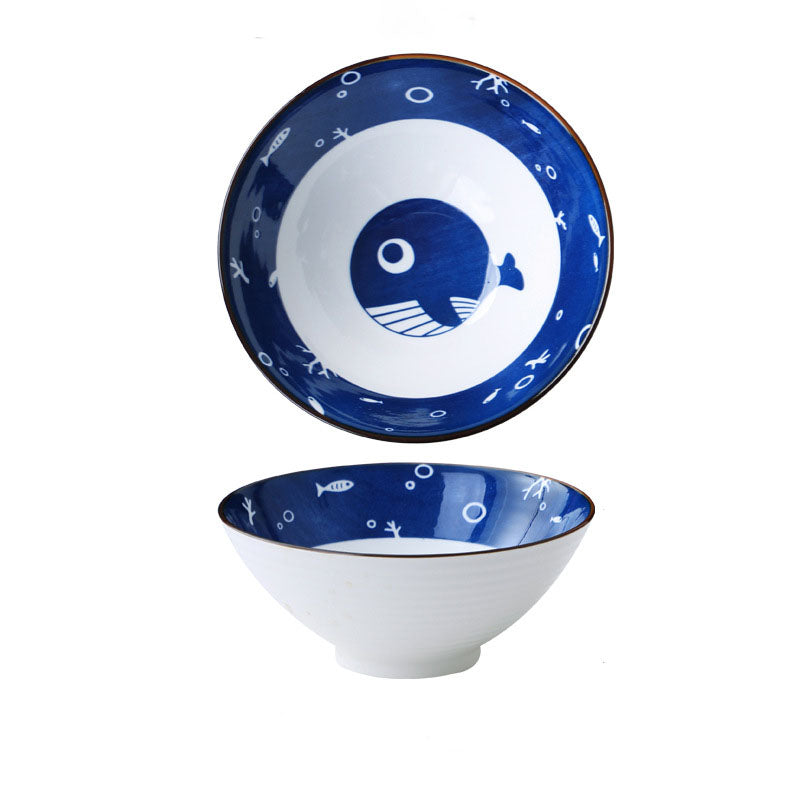 Household Ceramic Soup Large Bowl - Mubimart -  