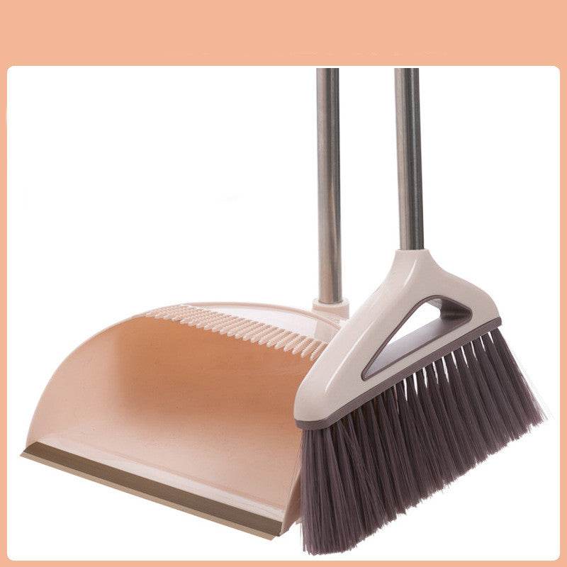 Household Cleaning Tool With Broom And Dustpan Set With Scraping Teeth - Mubimart