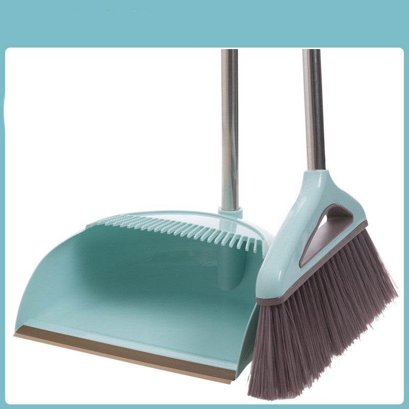 Household Cleaning Tool With Broom And Dustpan Set With Scraping Teeth - Mubimart