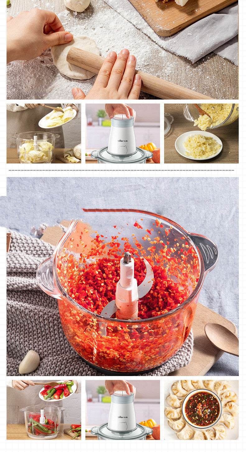 Household Electric Multi-function Small Vegetable Chopper Blender Cooking Machine - Mubimart