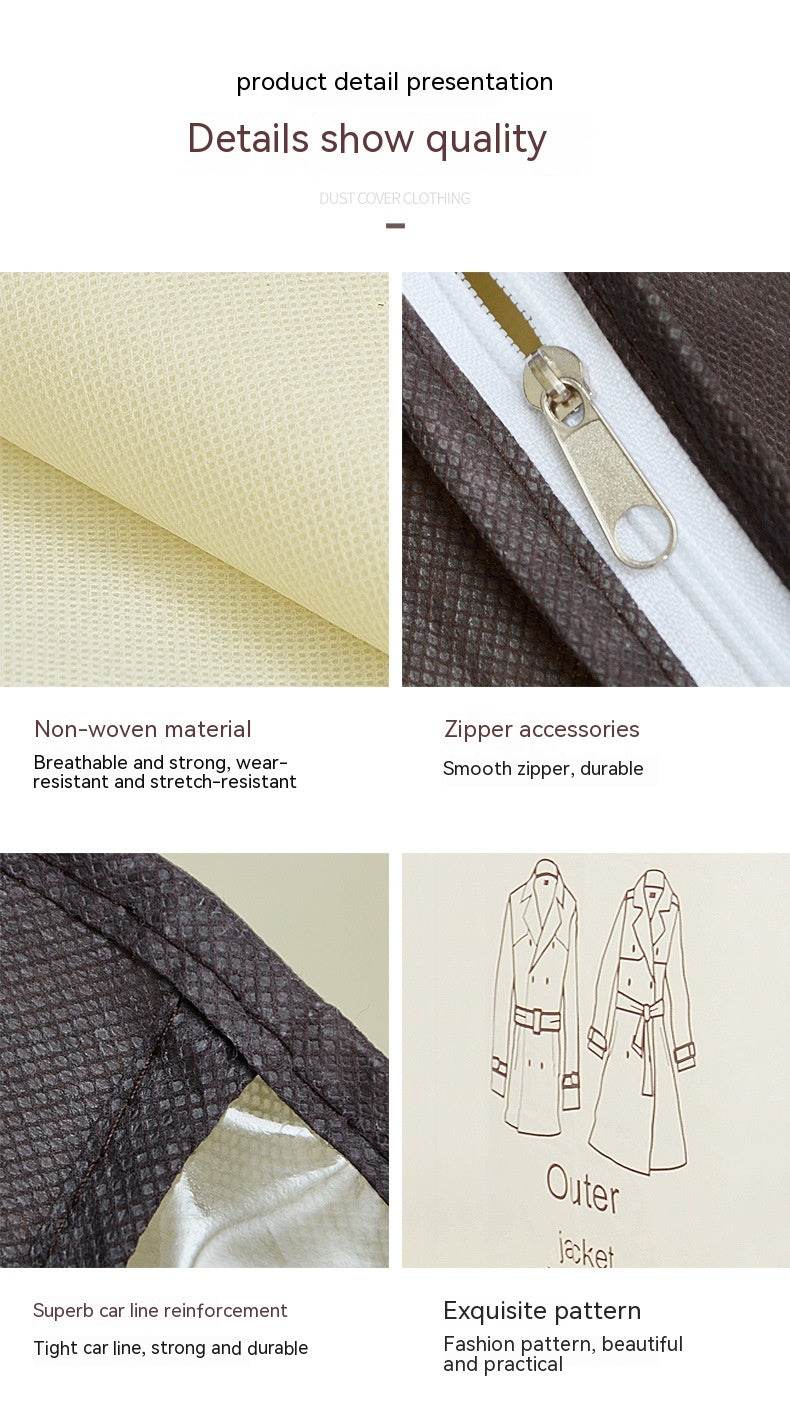 Household Enclosed Three-dimensional Clothing Dust Cover - Mubimart