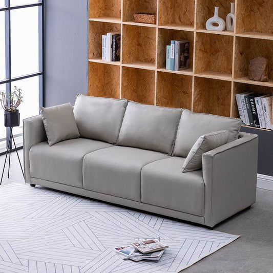 Household Fashion Simple Solid Colour PU Sofa - Mubimart