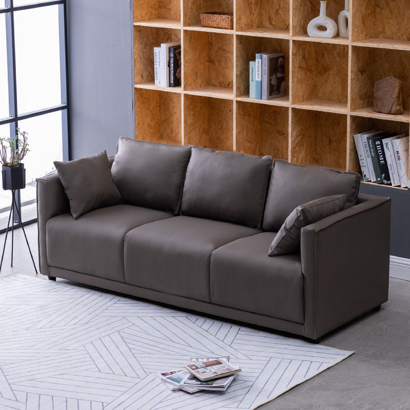 Household Fashion Simple Solid Colour PU Sofa - Mubimart -  