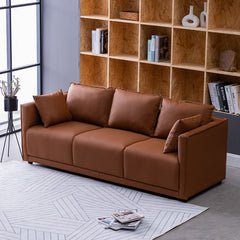 Household Fashion Simple Solid Colour PU Sofa - Mubimart -  