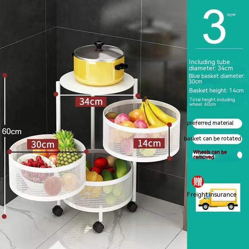 Household Floor Multi-layer Storage Rack Vegetables And Fruits - Mubimart