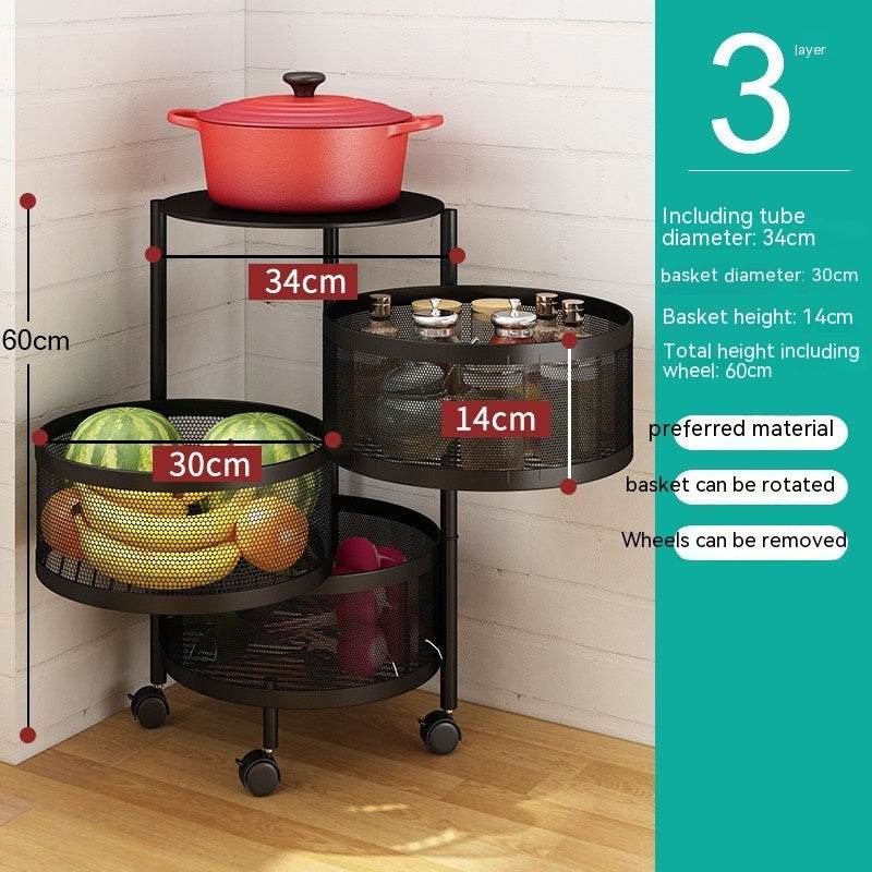 Household Floor Multi-layer Storage Rack Vegetables And Fruits - Mubimart