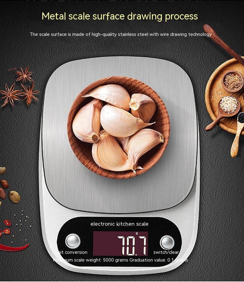 Household Food Kitchen Electronic Scale Stainless Steel - Mubimart