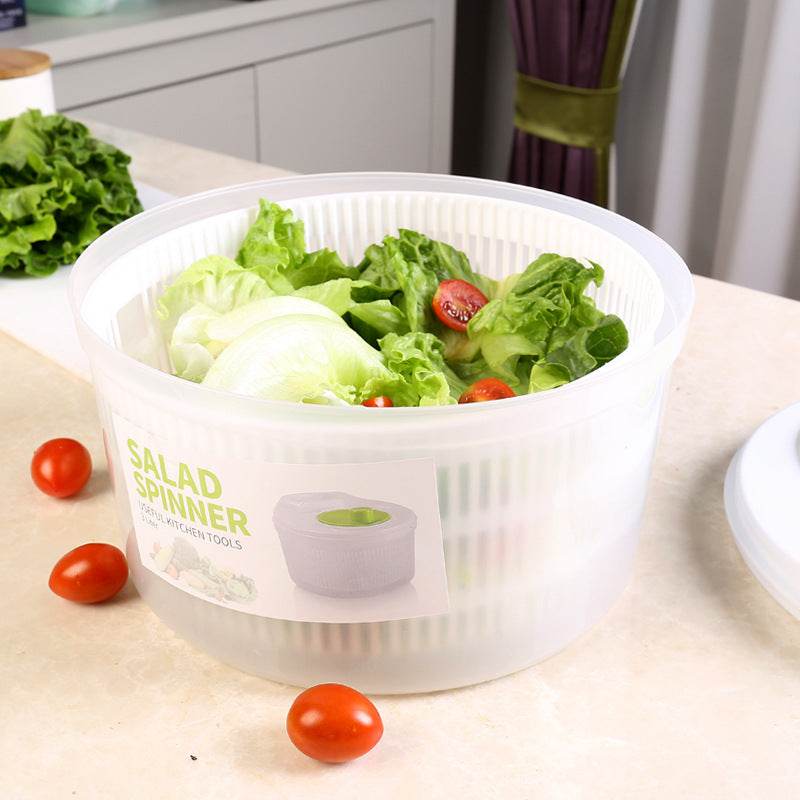 Household Fruit Drain Basket Manual Vegetable Washer Dehydrator - Mubimart